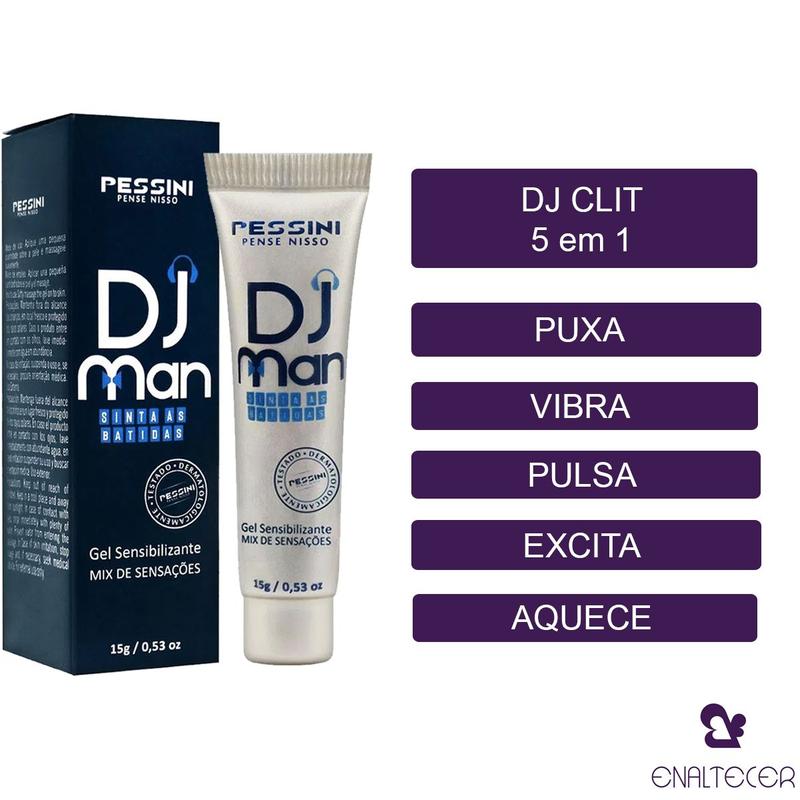 Lubrificante gel dj man vibrante pulsante e aquecimento - Pessini